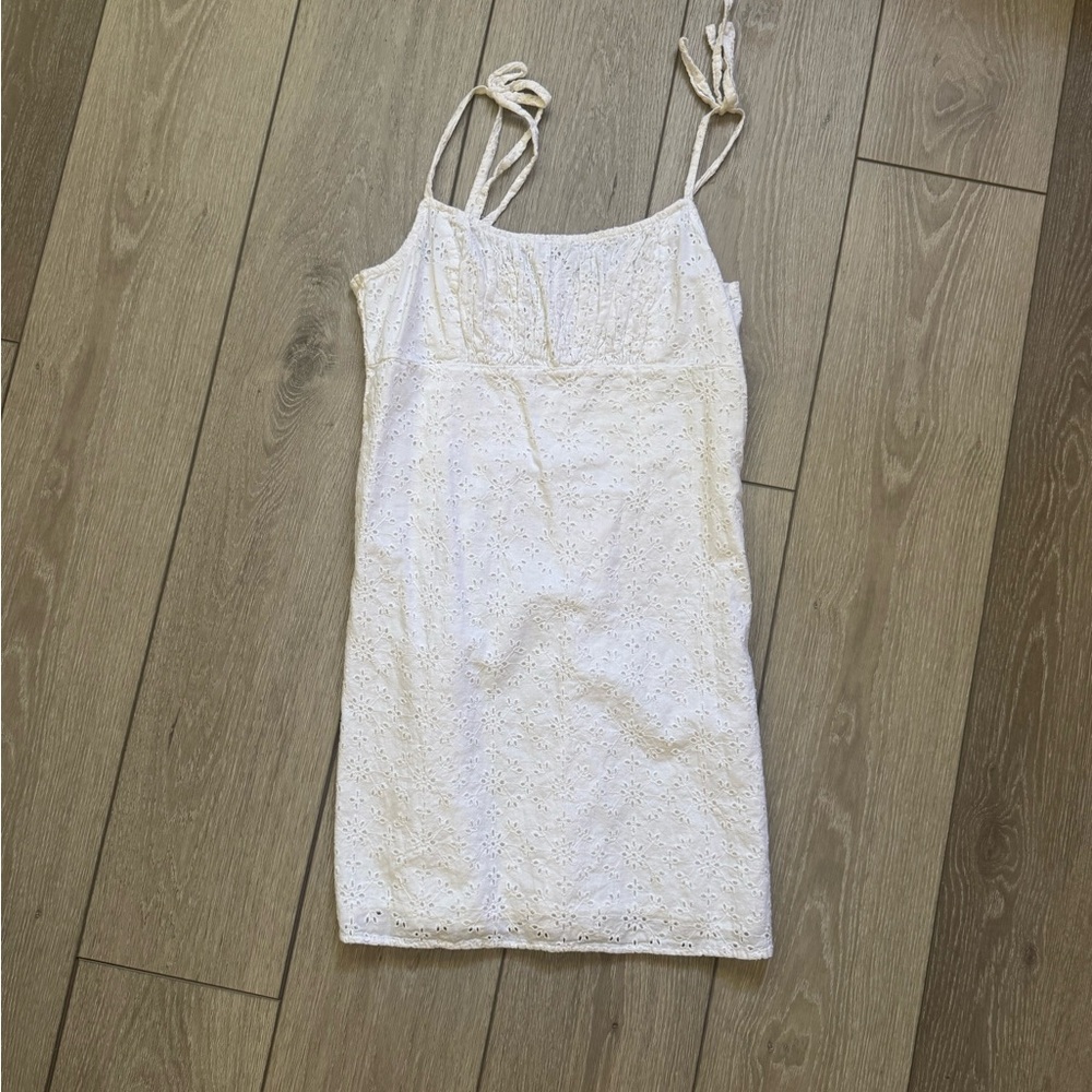 Full Tilt White Eyelet Mini Dress